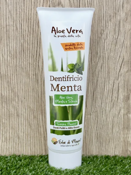 Dentifricio senza fluoro all'Aloe Vera, Stevia e Menta, 75 ml