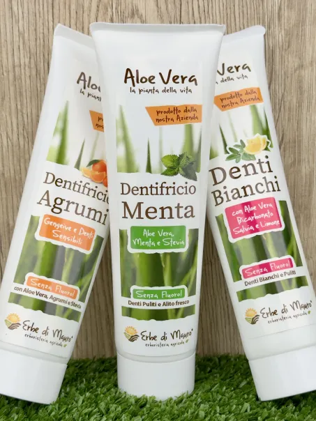 Dentifricio senza fluoro all'Aloe Vera, Stevia e Agrumi, 100 ml