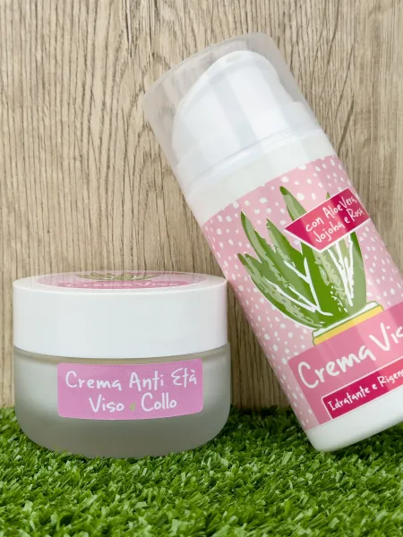Crema Viso idratante all'Aloe Vera e Jojoba idratante e protettiva 50/100 ml 2