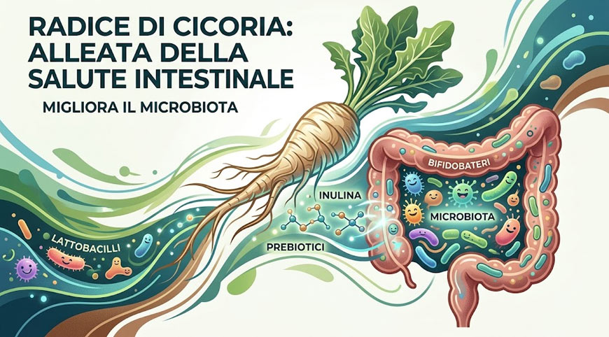 radice cicoria supporto intestinale microbiota