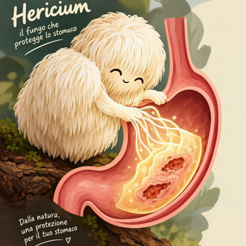 hericium fungo stomaco