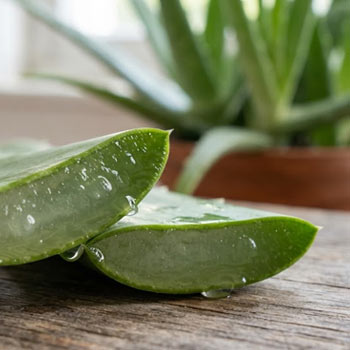 gel di aloe vera foglia tagliata
