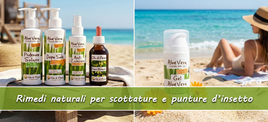 rimedi naturali scottature punture insetto
